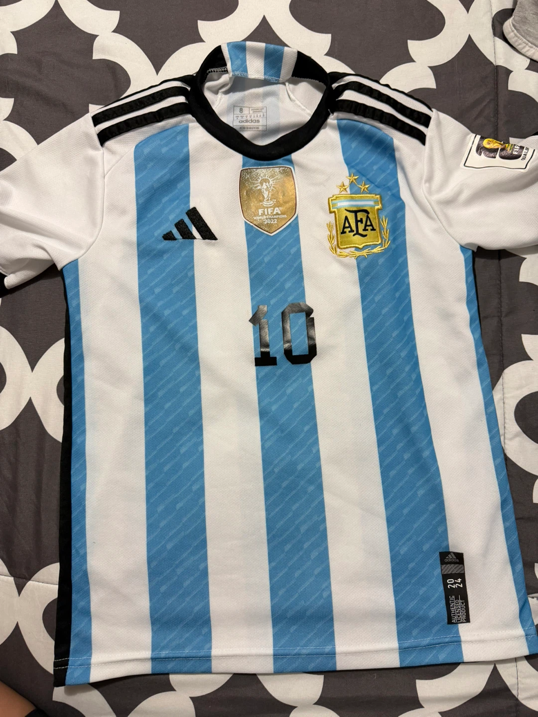 Adidas Argentina Messi 10 Soccer Jersey Kids Size 8