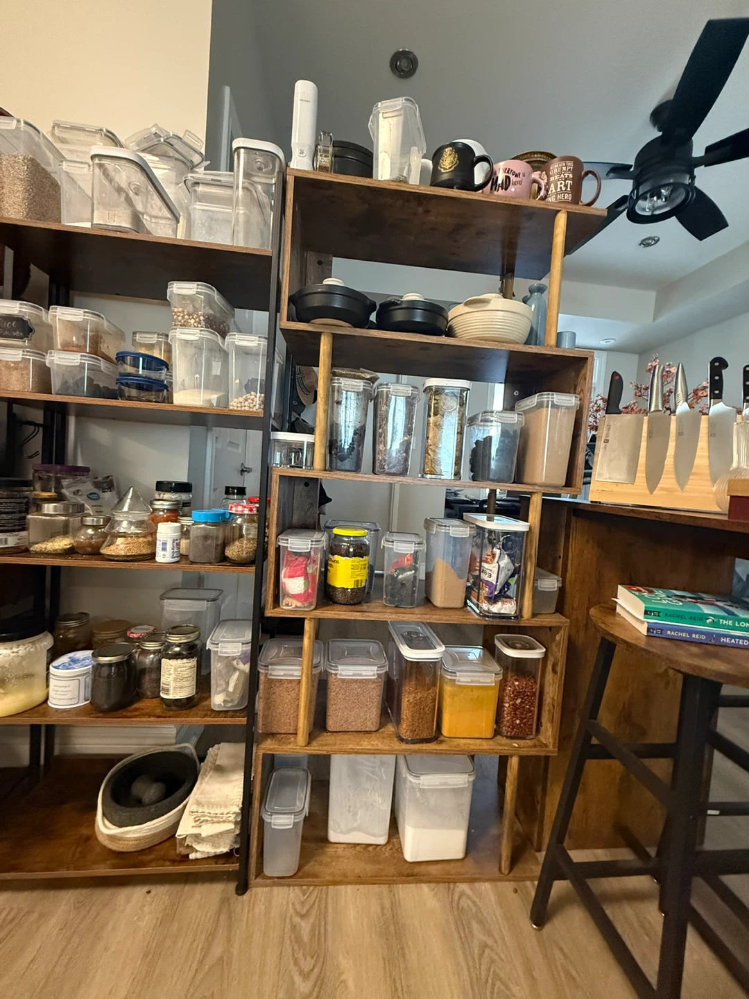 2 Rustic Wood & Metal Storage -Kitchen / Pantry / Display - photo 3
