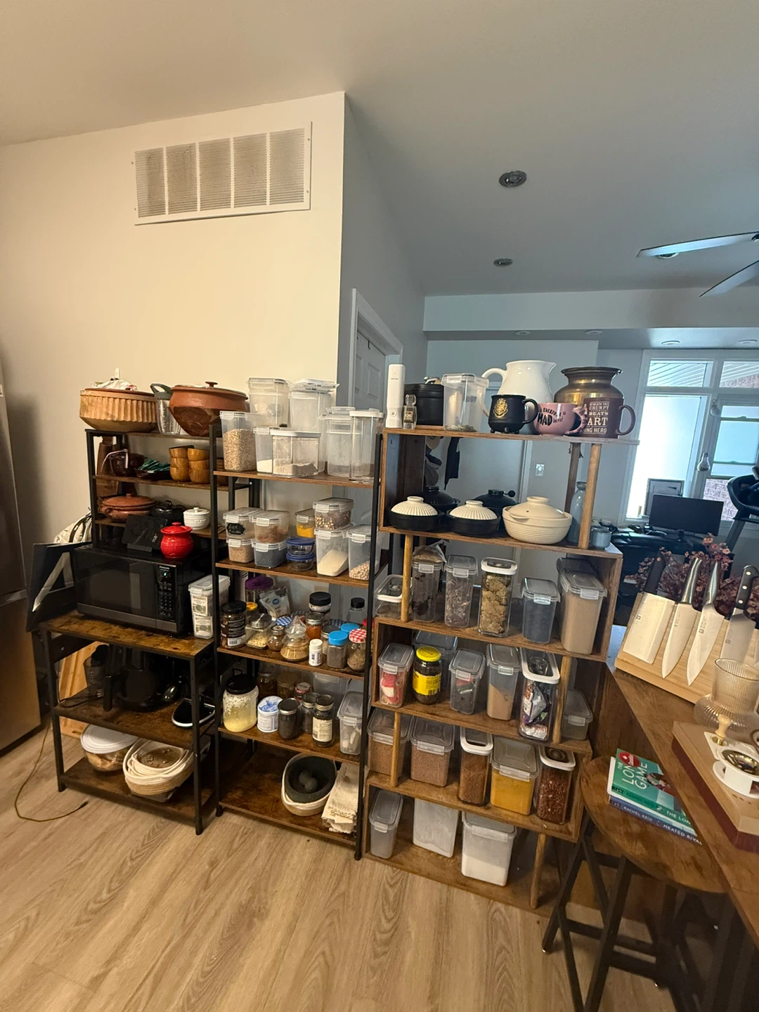 2 Rustic Wood & Metal Storage -Kitchen / Pantry / Display - photo 2