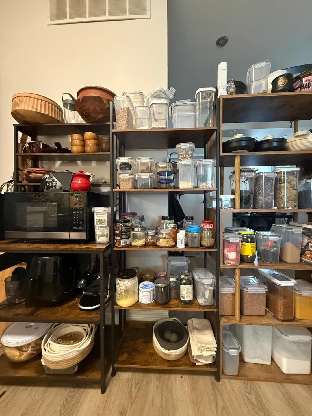 2 Rustic Wood & Metal Storage -Kitchen / Pantry / Display - photo 5
