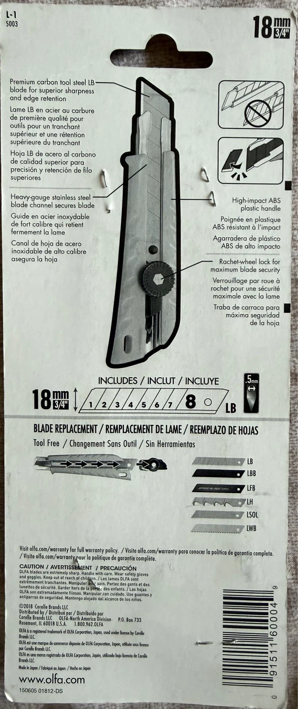 OLFA 18mm Snap-Off Utility Knife - photo 2
