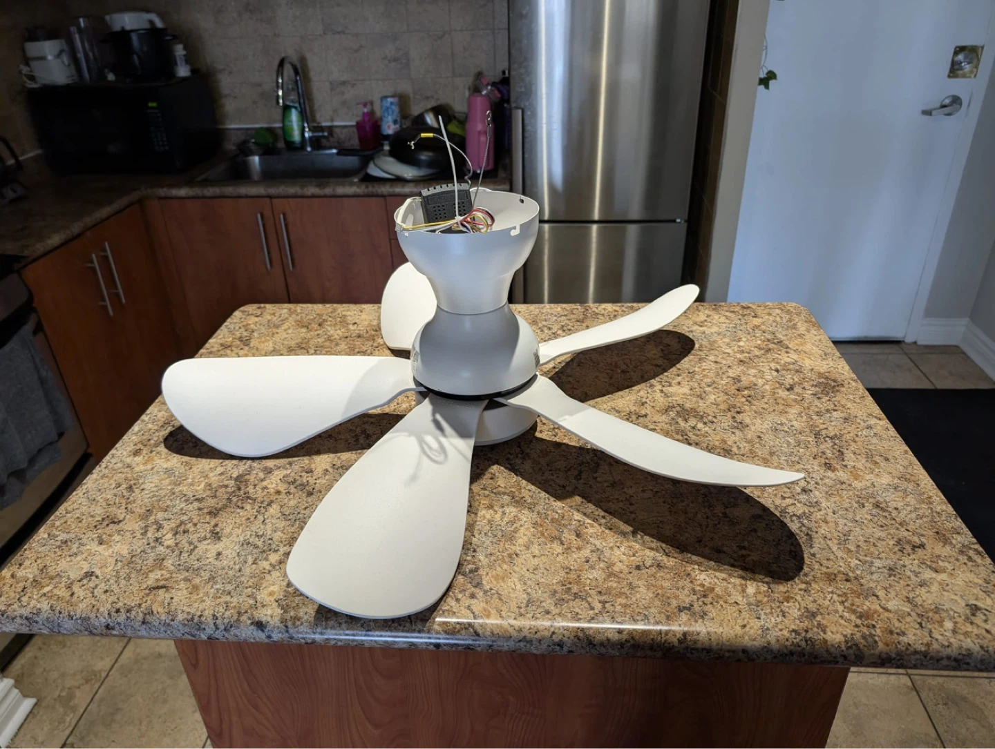 White Ceiling Fan Motor Unit with light - photo 5