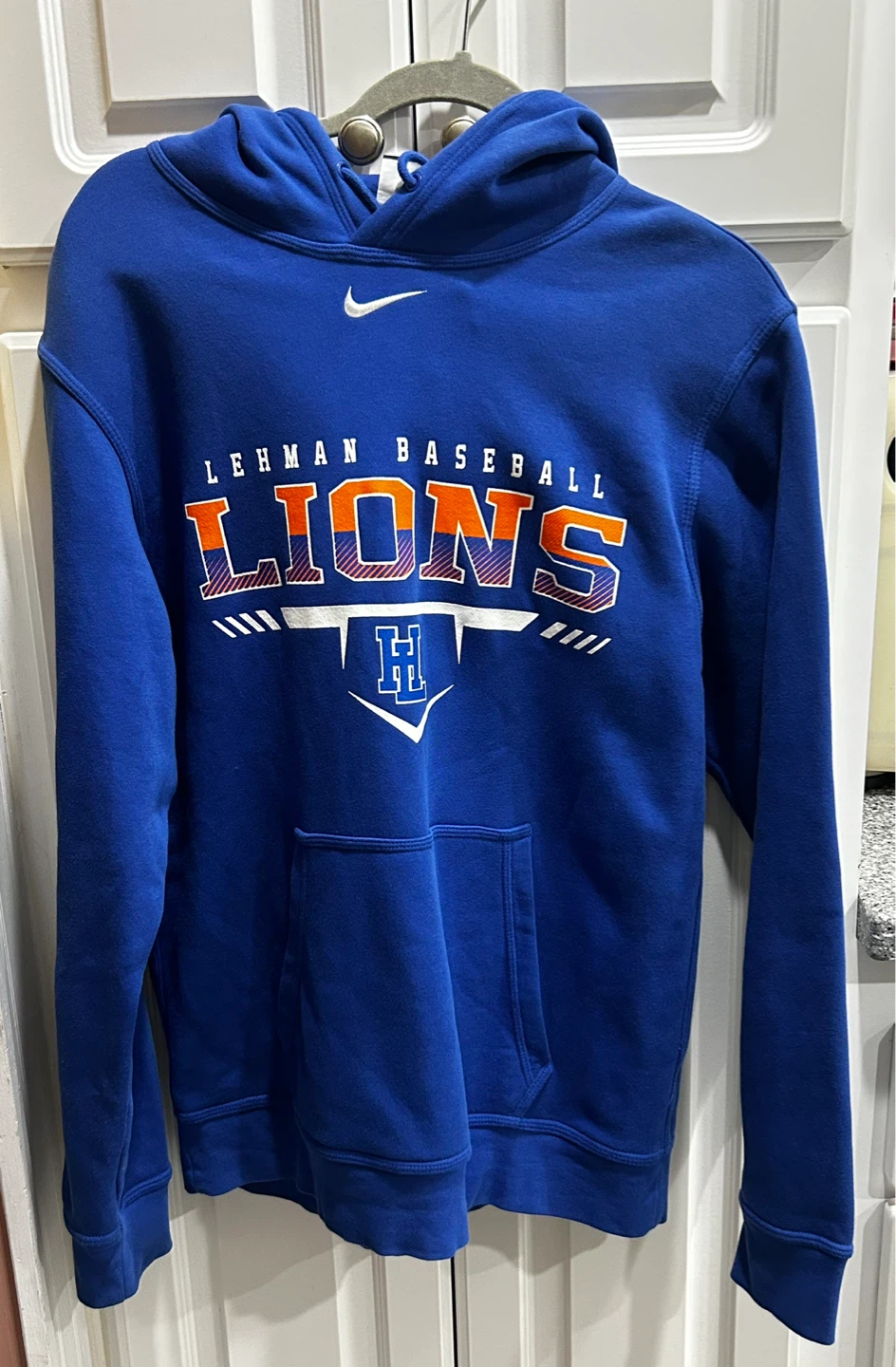 Nike Lehman Lions Baseball Hoodie Size Small Blue