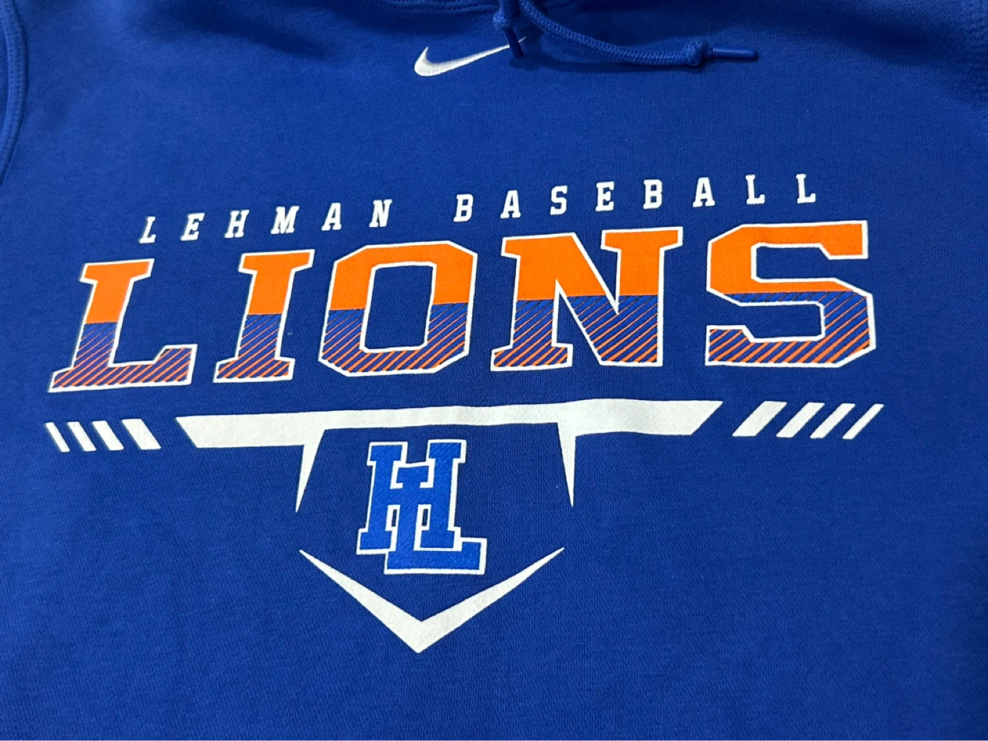 Nike Lehman Lions Baseball Hoodie Size Small Blue - photo 5