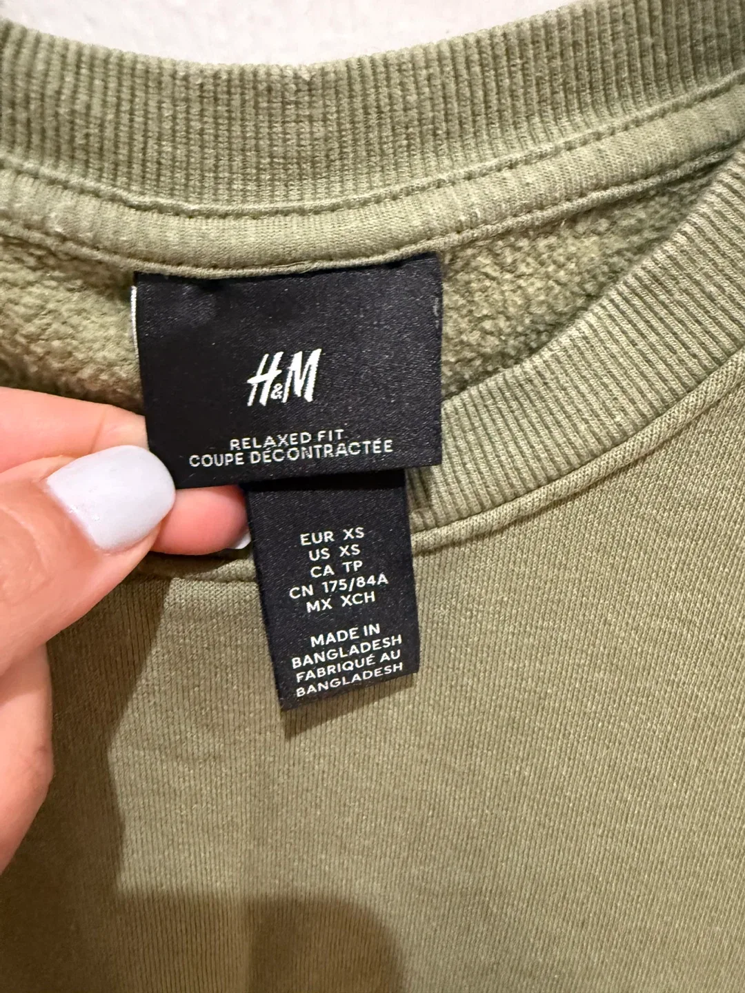 Olive Green Sweatshirt - XS - photo 2