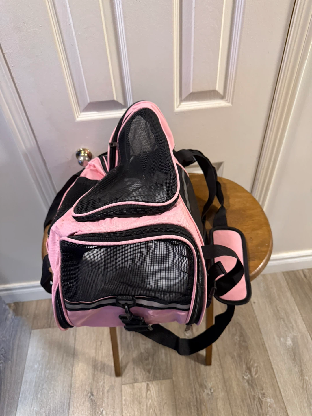 Pink Pet Carrier Bag with Mesh Windows - photo 3