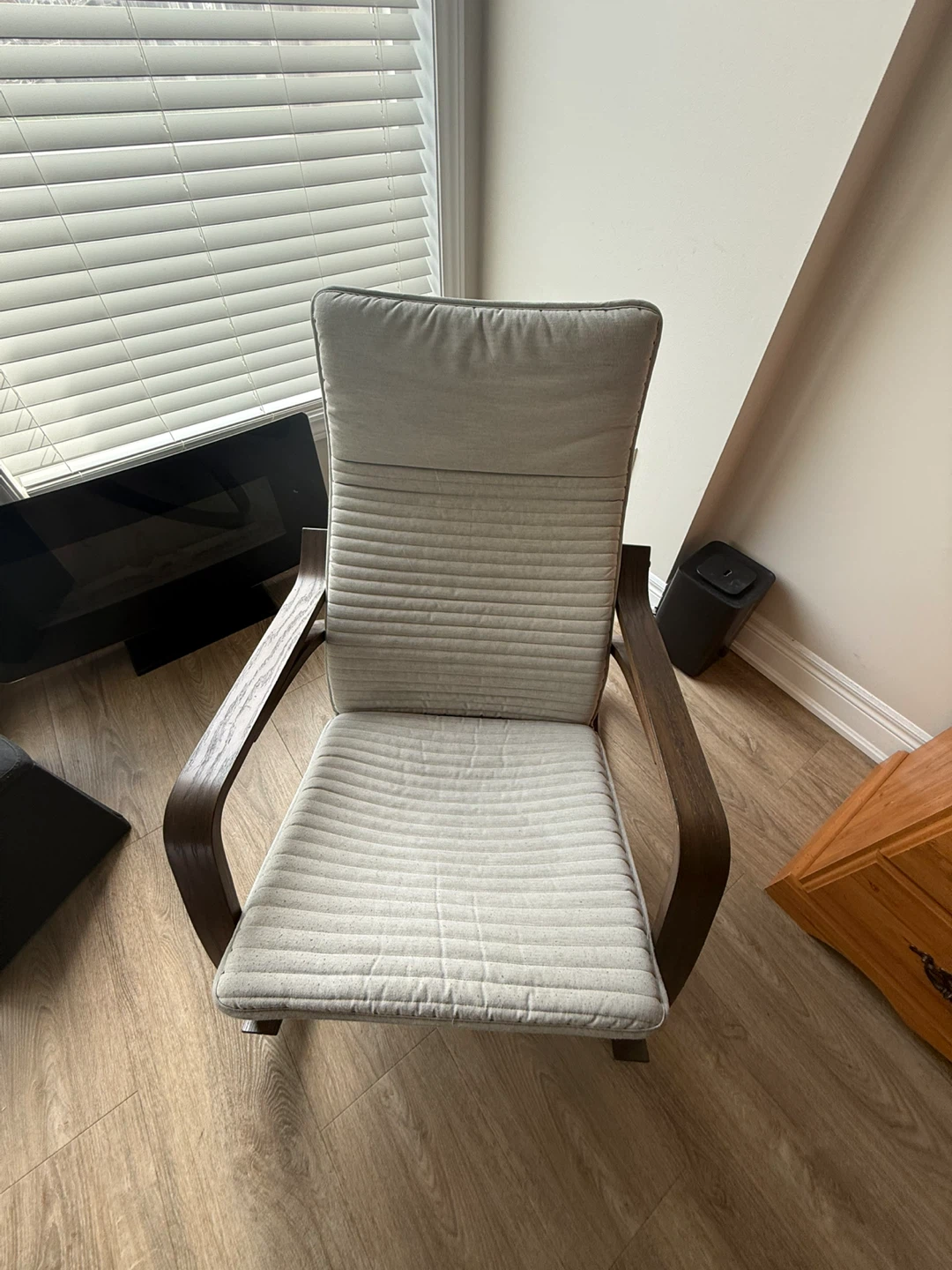 Modern Grey Upholstered Rocking Chair - photo 2