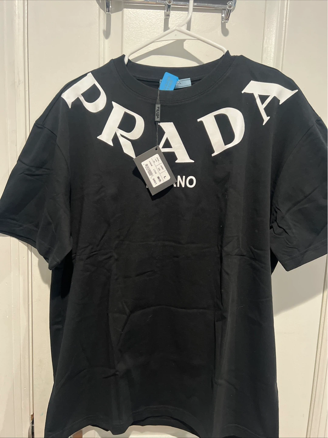 Prada Milano Black T-Shirt Size L