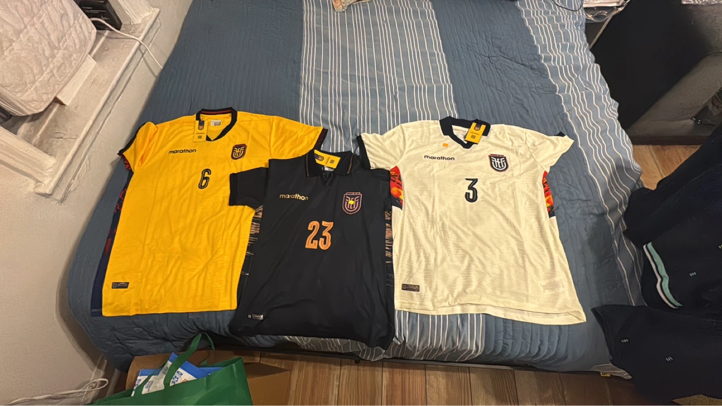 Ecuador Soccer Jerseys - Yellow, Black, White