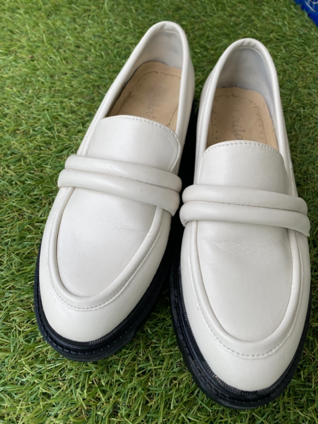White Loafers Size 38