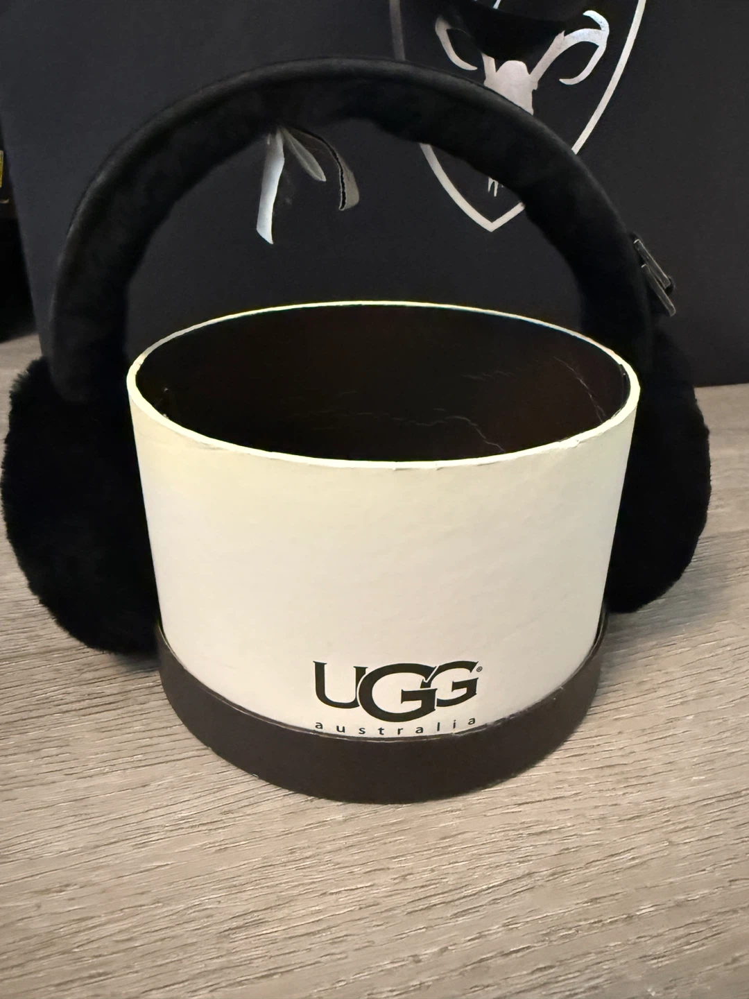 UGG Australia Black Faux Fur Earmuffs
