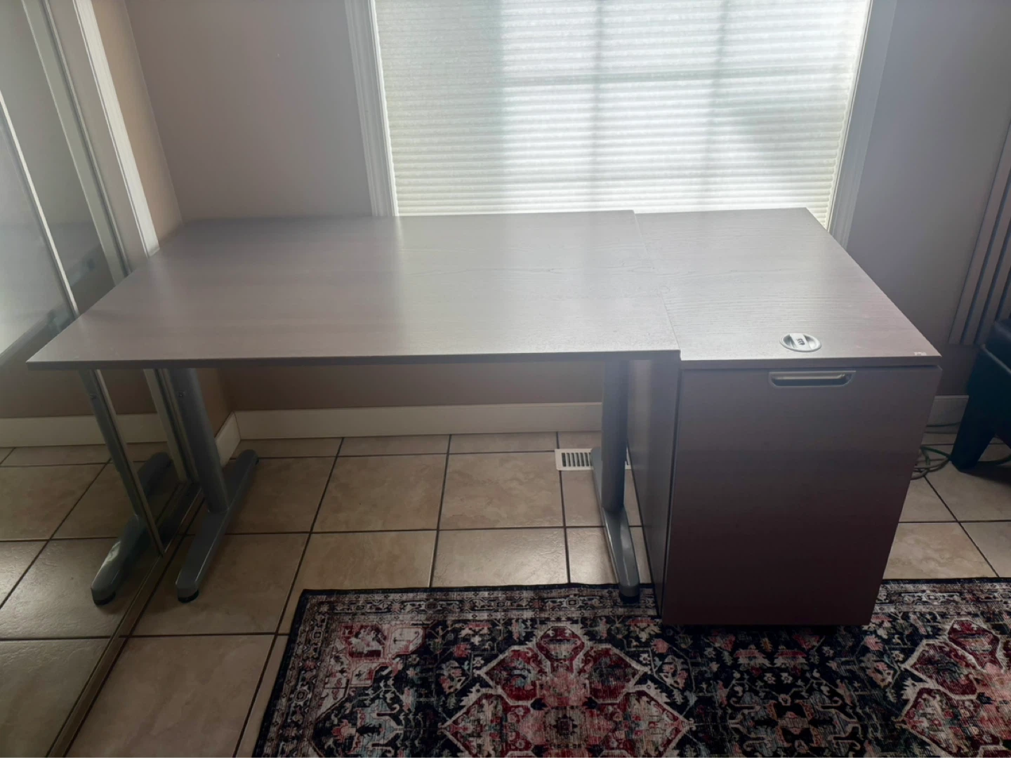 Desk with File Cabinet