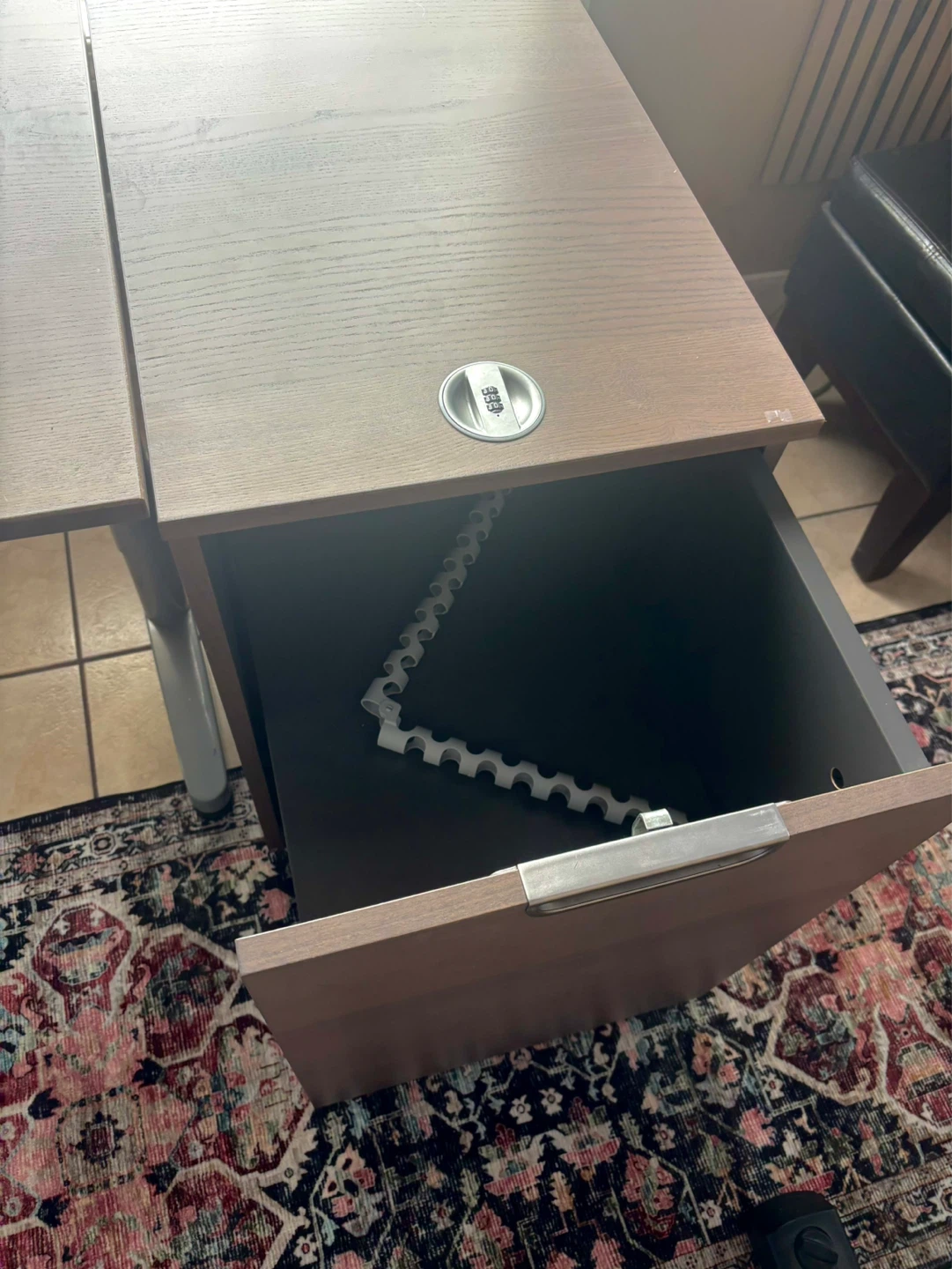 Desk with File Cabinet - photo 3