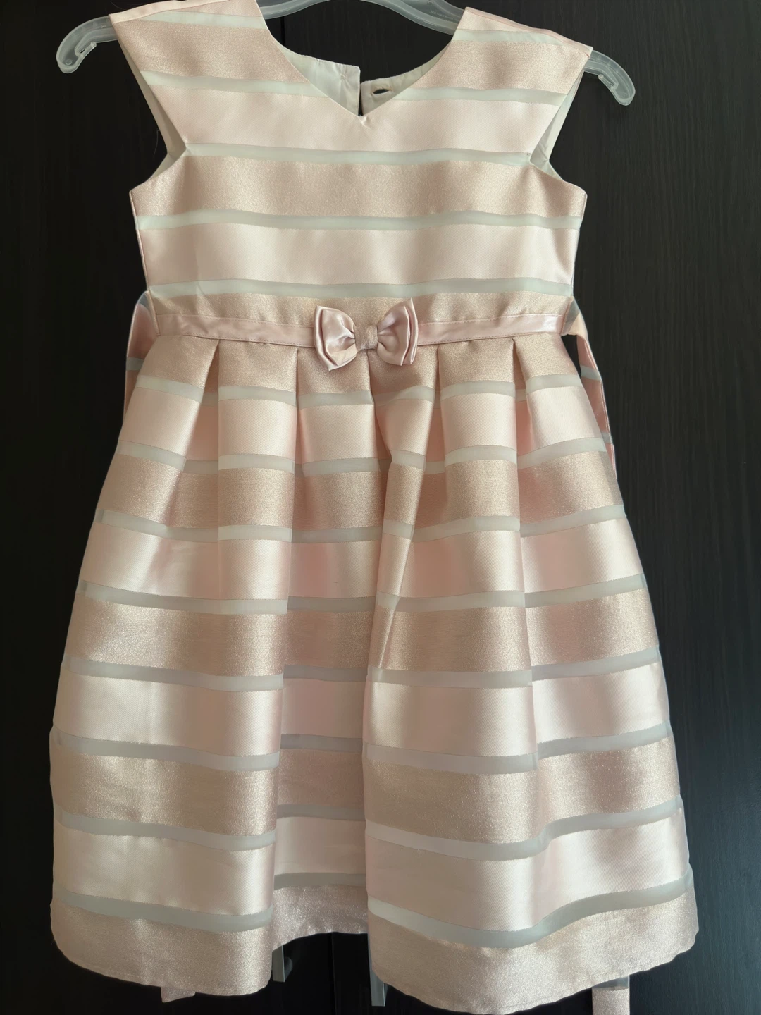 Jona Michelle Girls Pink Striped Dress Size 6