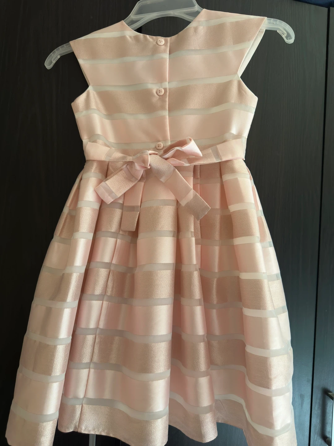 Jona Michelle Girls Pink Striped Dress Size 6 - photo 2