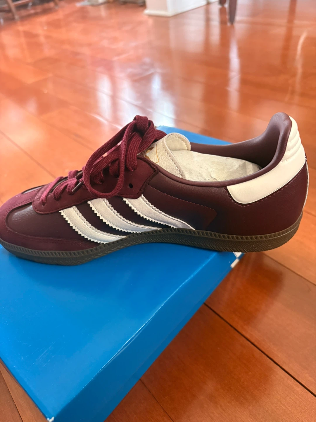 Adidas Samba Burgundy White Sneakers - photo 3