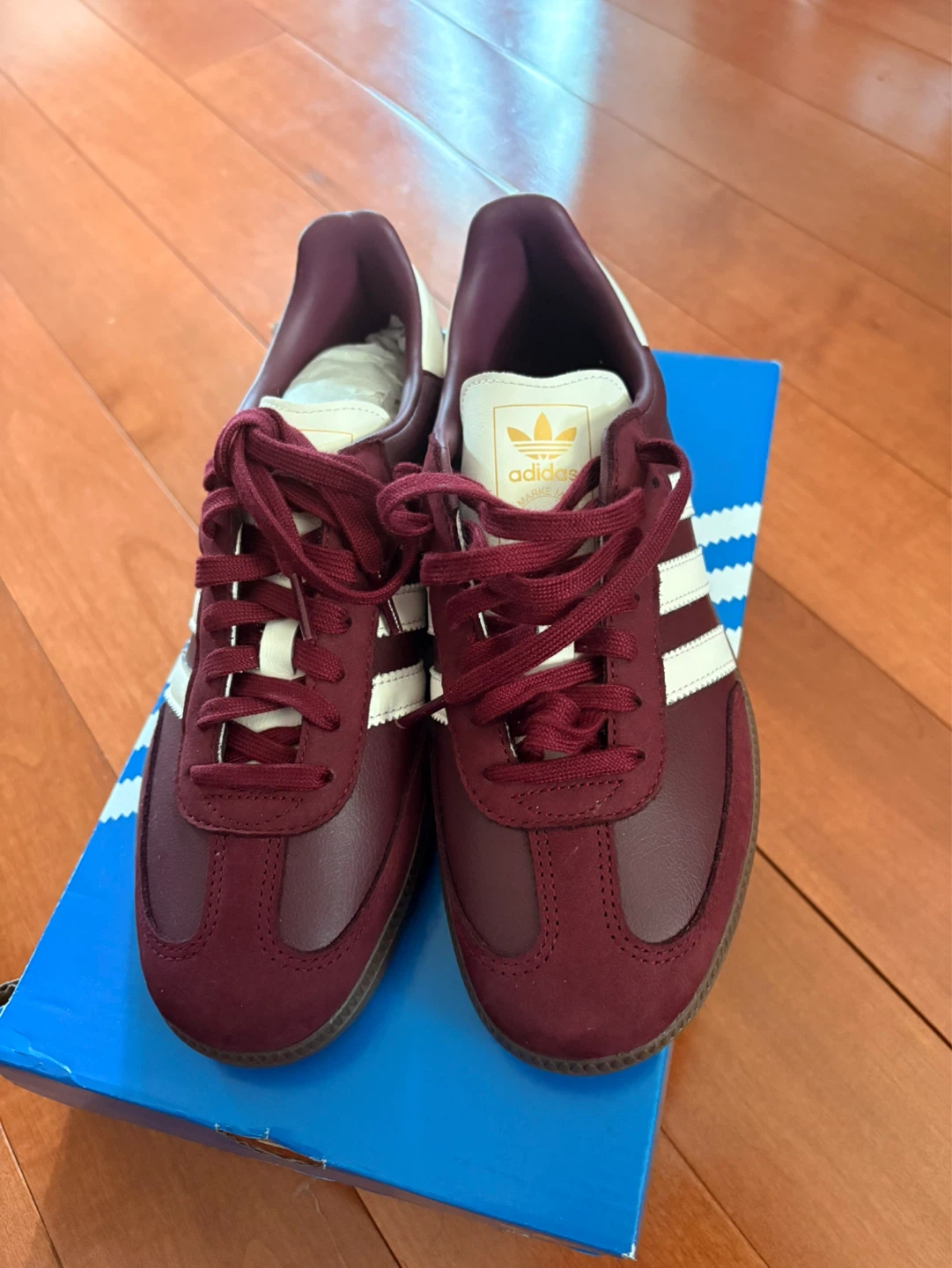 Adidas Samba Burgundy White Sneakers - photo 2