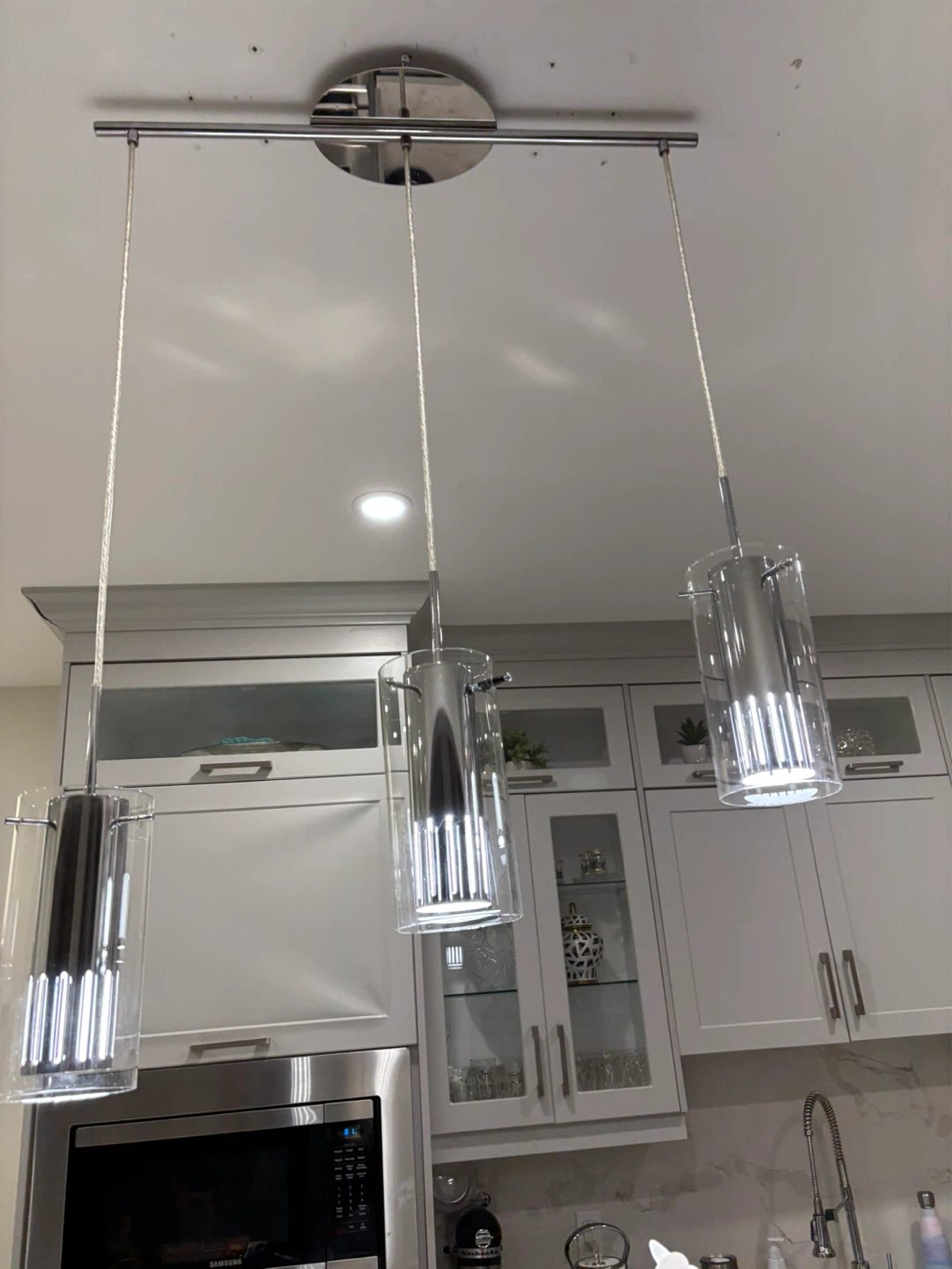 Glass Cylinder Pendant Light Fixture - photo 5