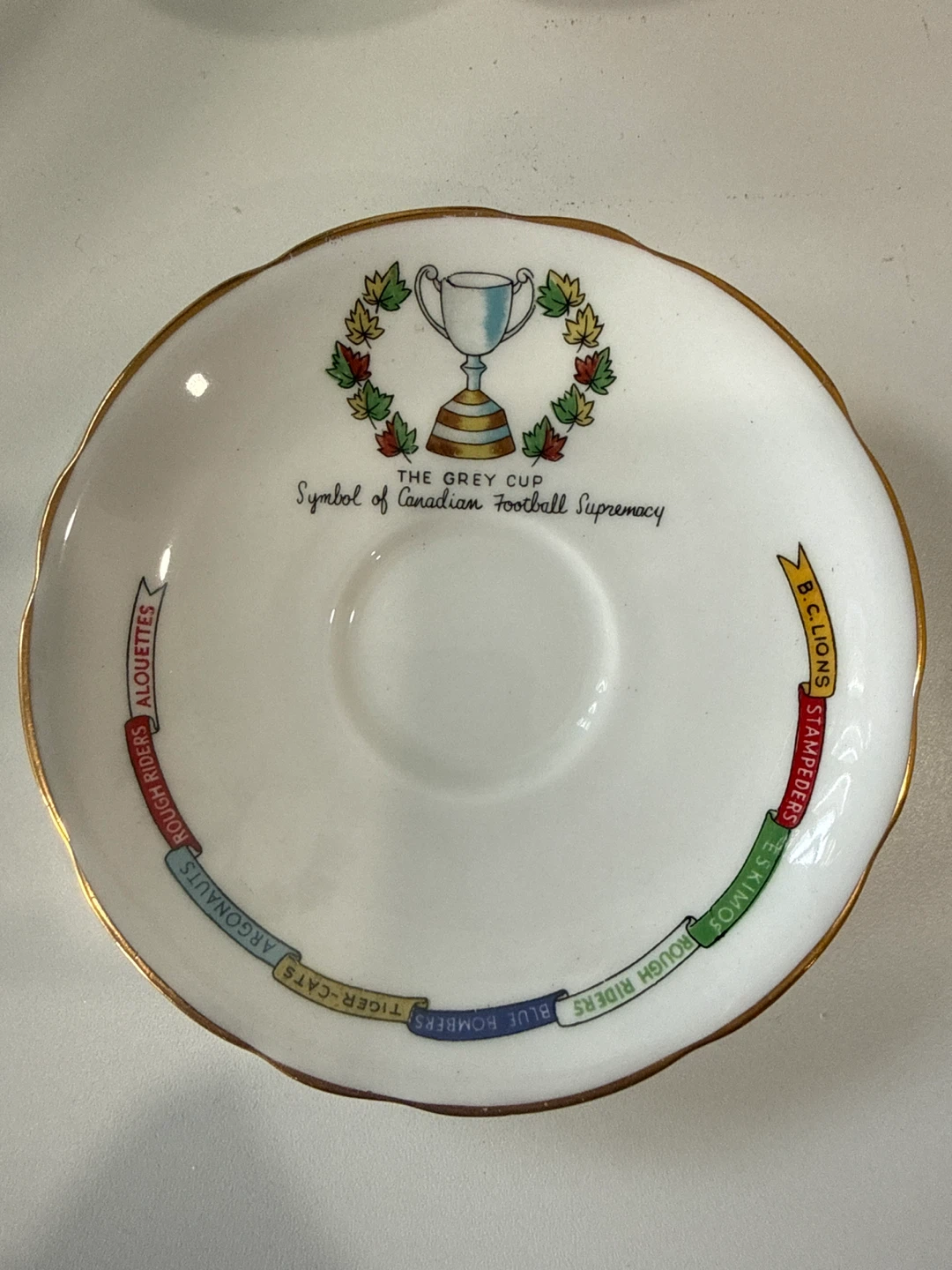 Royal Stafford "The Grey Cup" Football Teacup and Saucer Set - photo 2