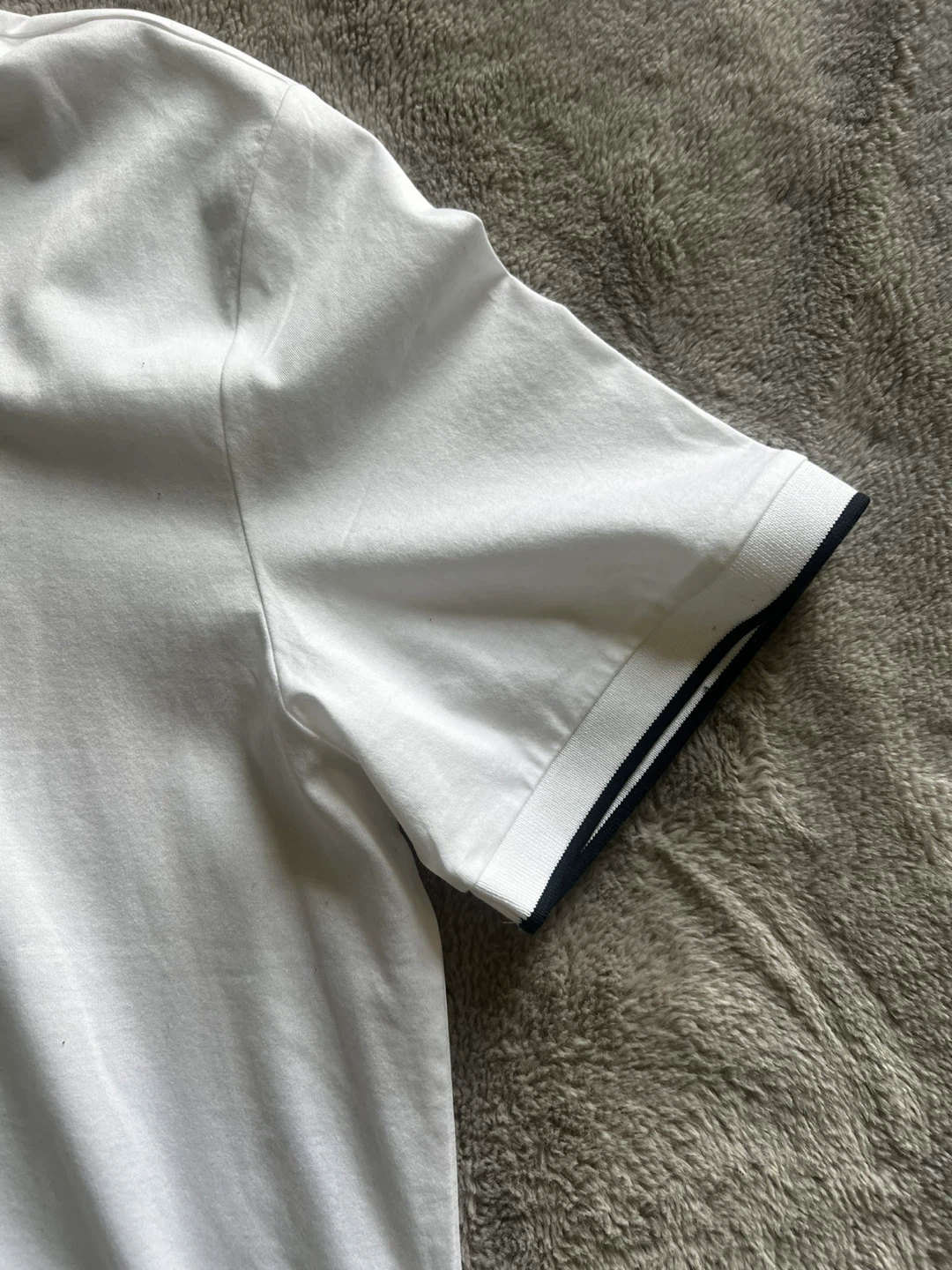 BOSS White Slim Fit Zip Polo Shirt - photo 4