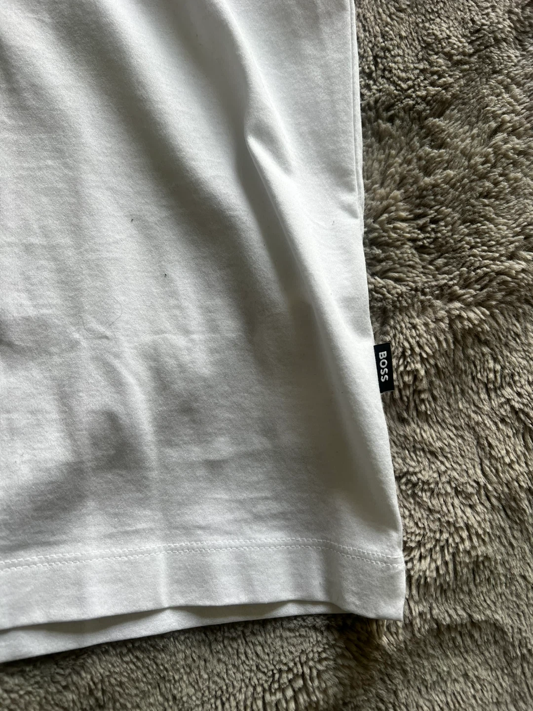 BOSS White Slim Fit Zip Polo Shirt - photo 5
