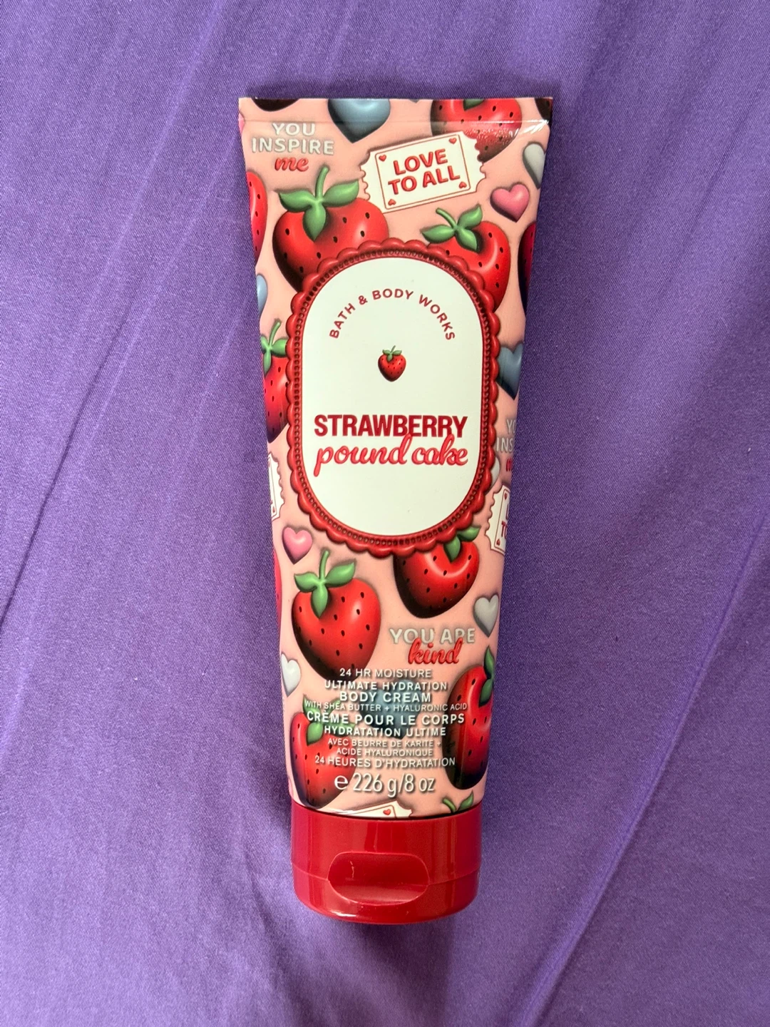 Bath & Body Works Strawberry Pound Cake Body Cream 8 oz