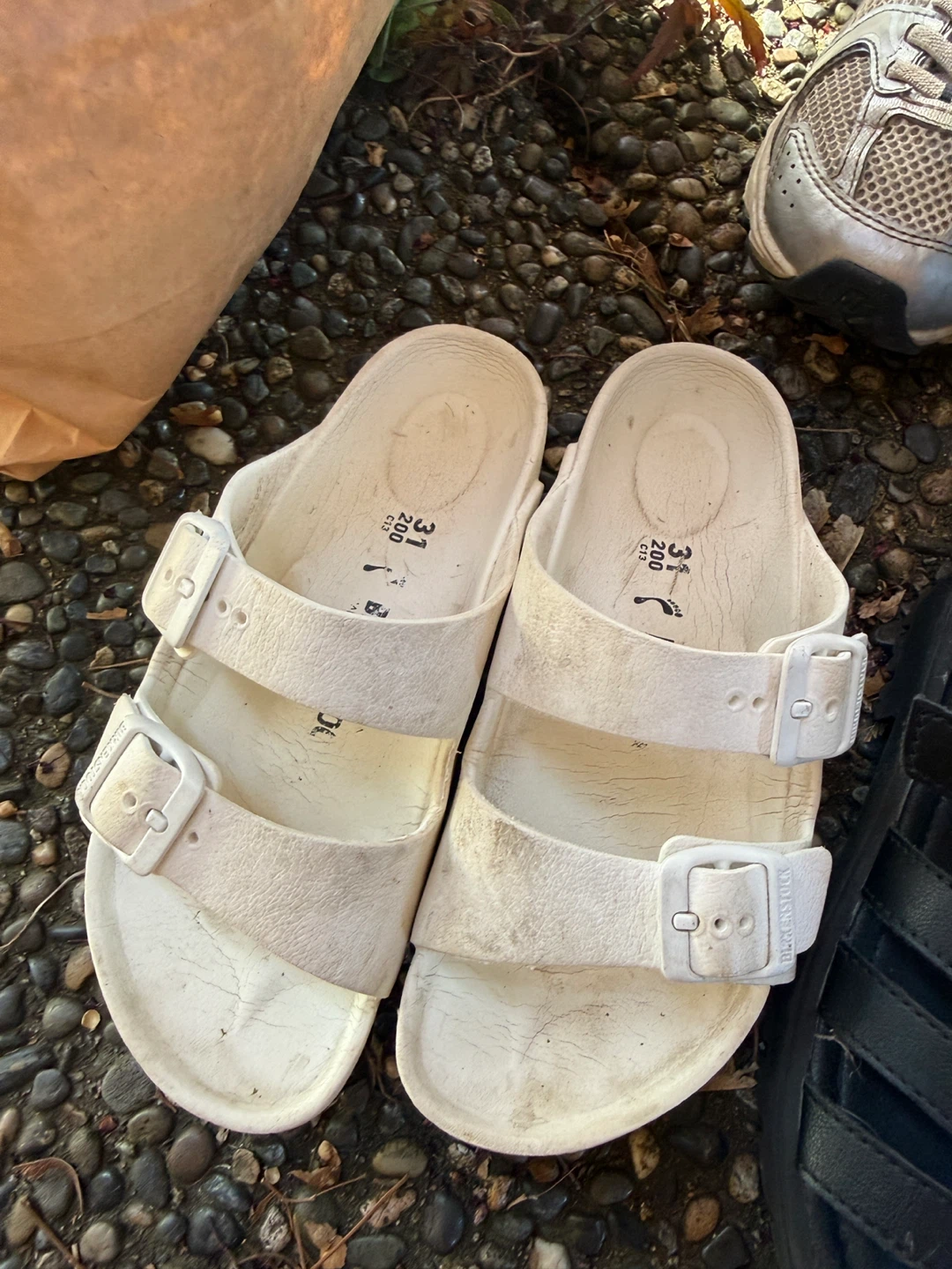 Birkenstock White Sandals Size 37