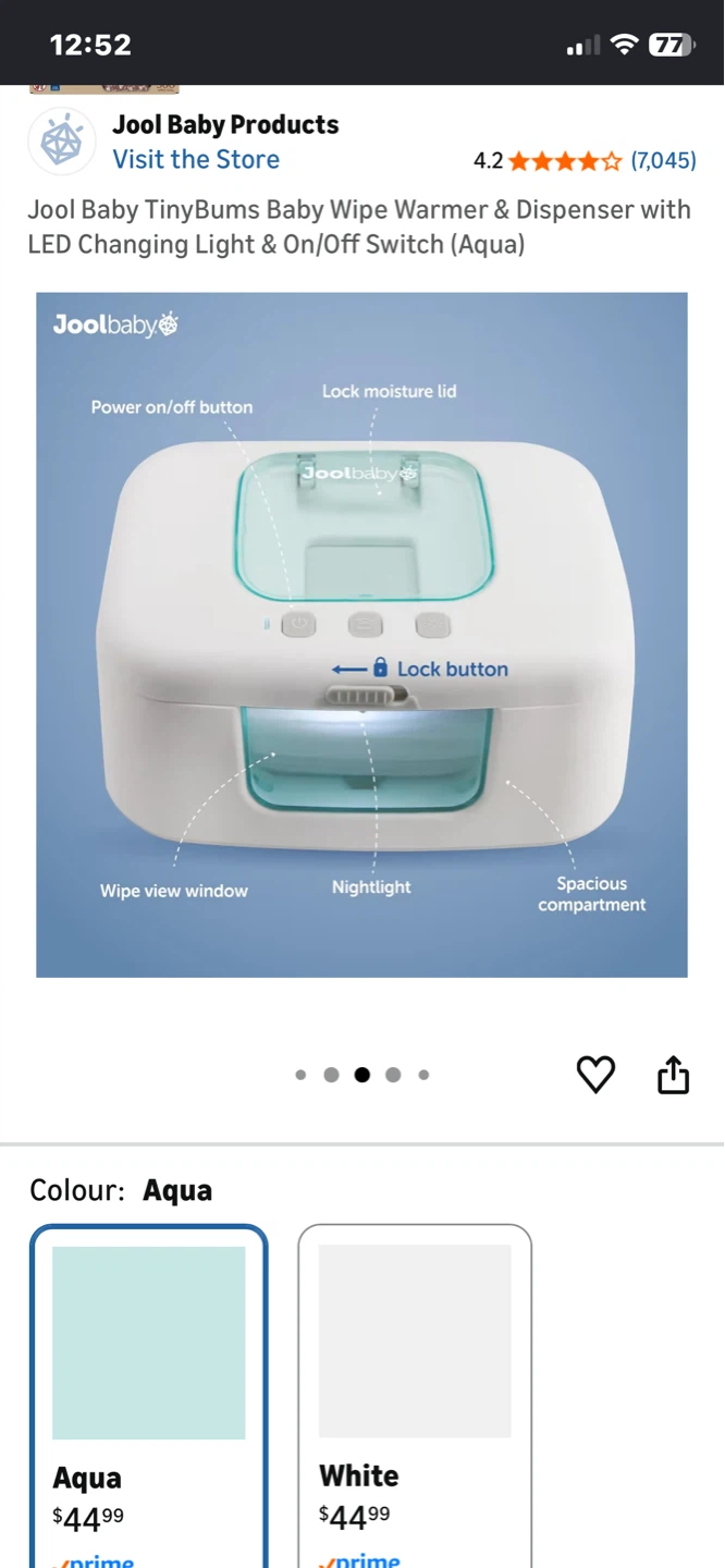 Unopened box! Baby TinyBums Wipe Warmer & Dispenser - Aqua - photo 2