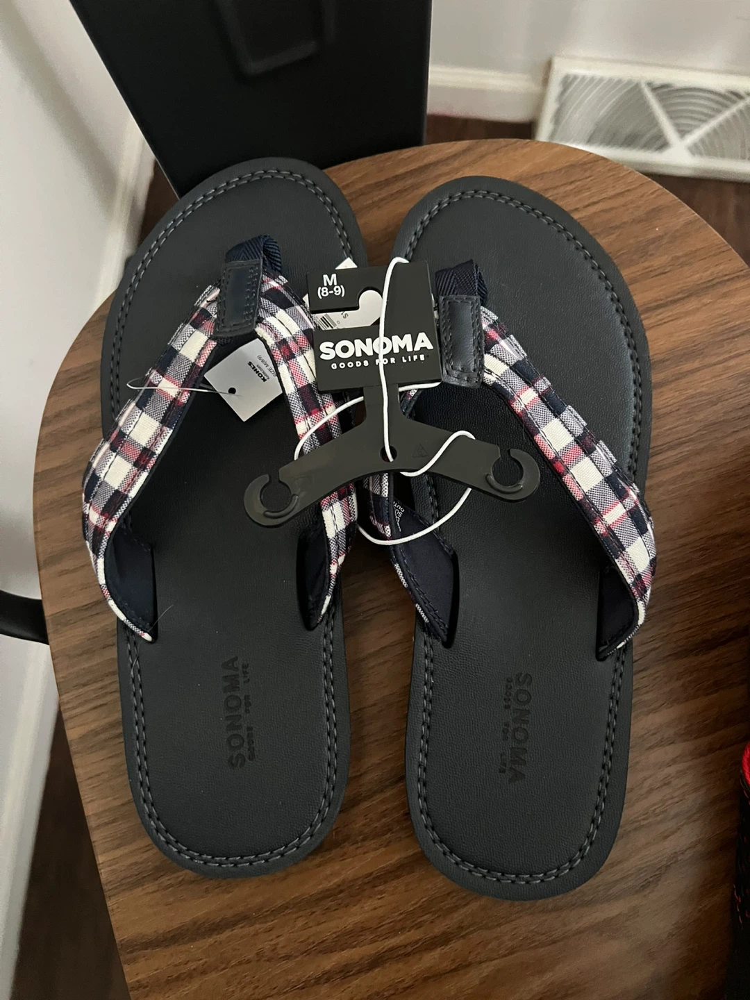 Sonoma Goods for Life Plaid Flip Flops - Men's Size M (8-9) - photo 3
