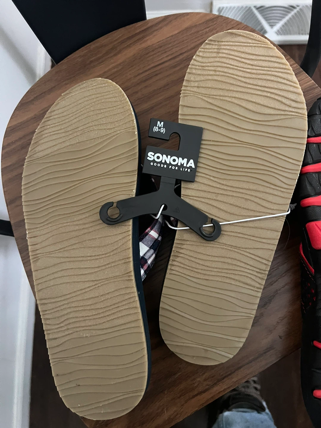 Sonoma Goods for Life Plaid Flip Flops - Men's Size M (8-9) - photo 4