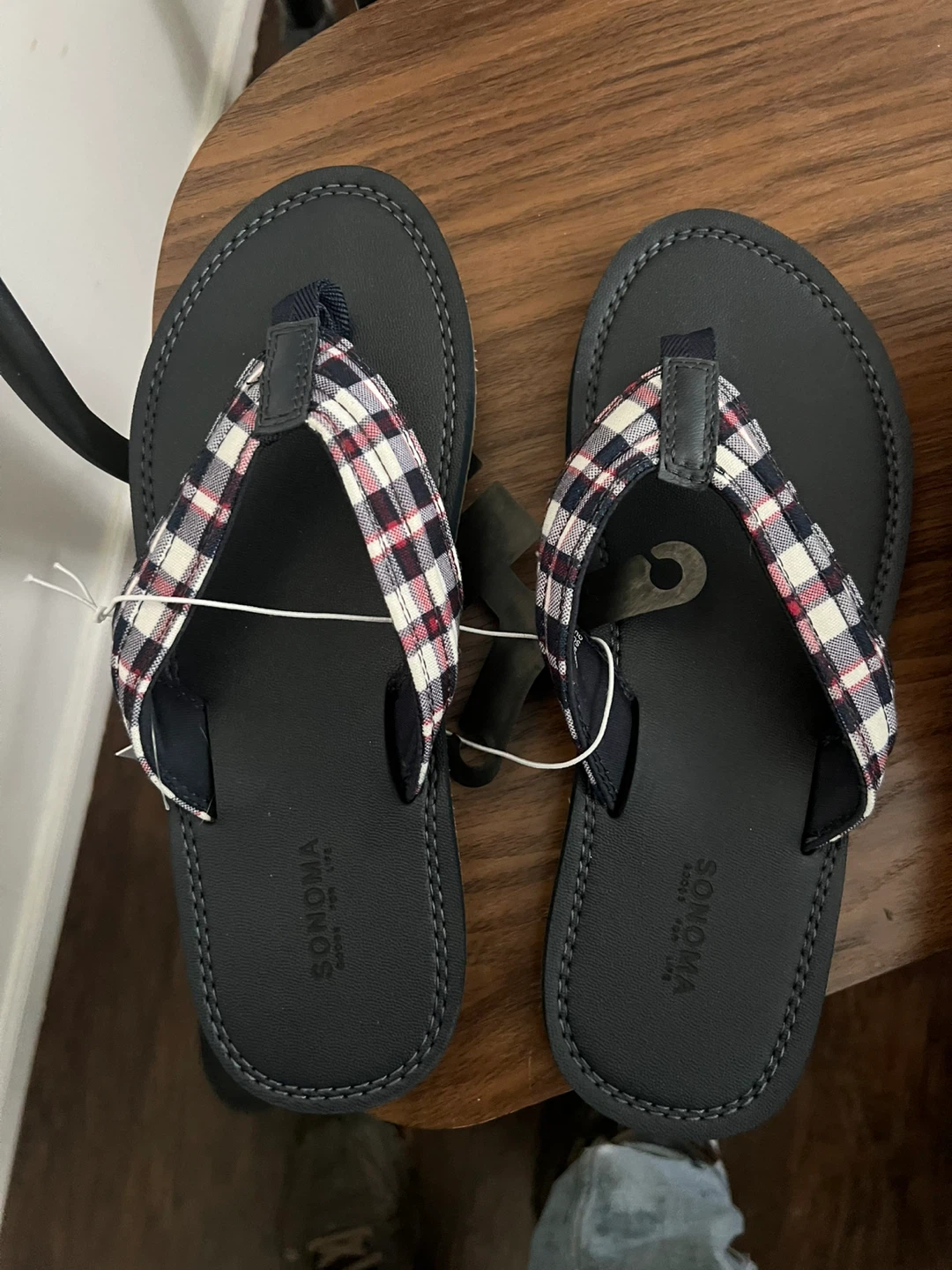 Sonoma Goods for Life Plaid Flip Flops - Men's Size M (8-9) - photo 2