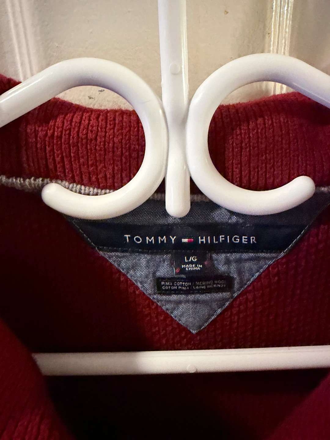 Tommy Hilfiger Men's Shawl Collar Sweater - Red - Size L - photo 2