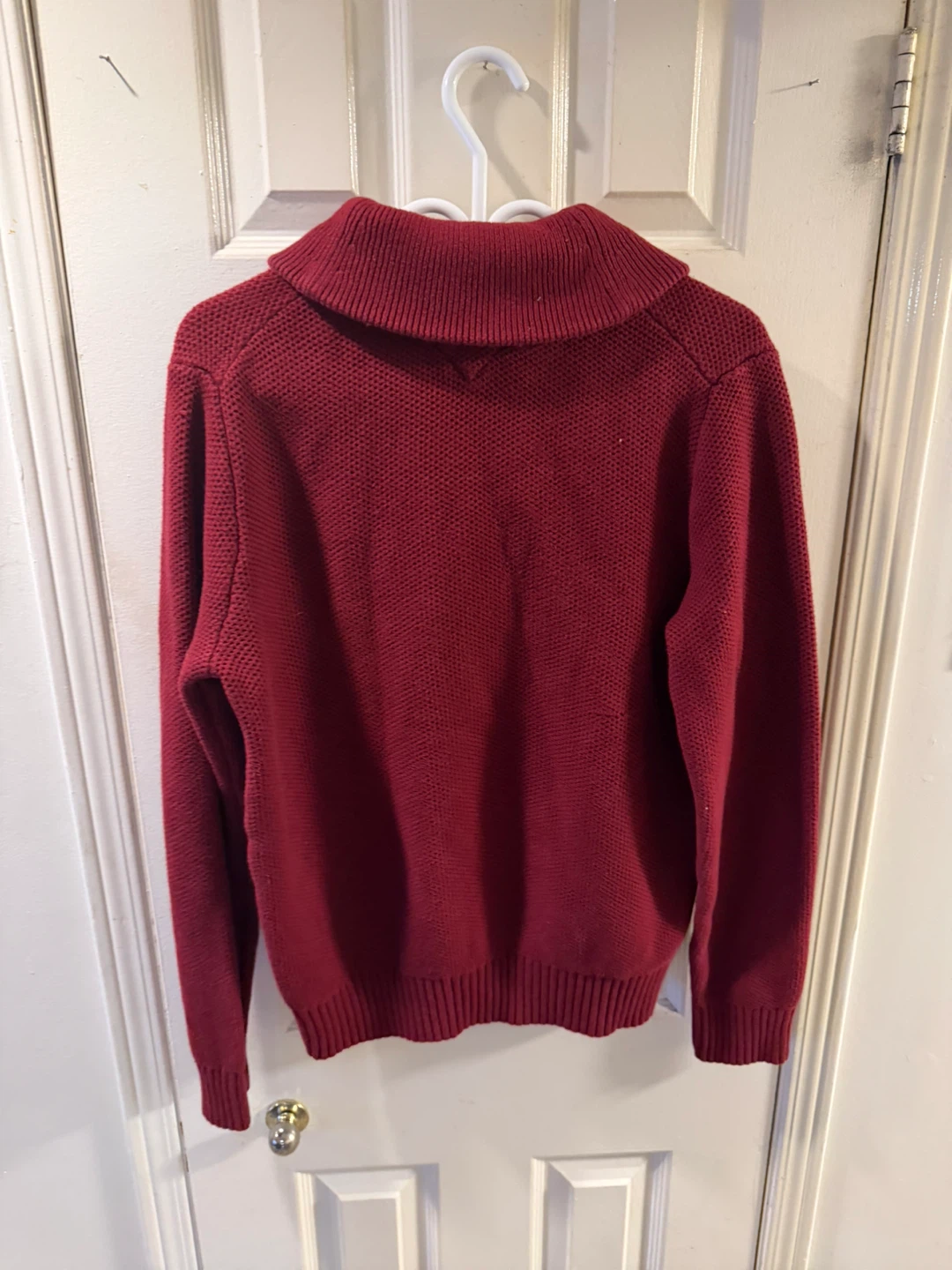Tommy Hilfiger Men's Shawl Collar Sweater - Red - Size L - photo 3