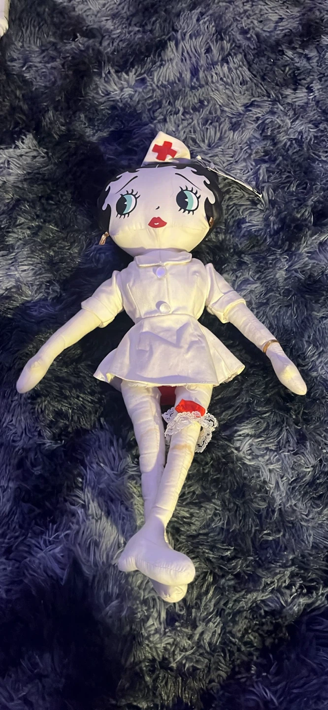 Vintage 1999 Betty Boop Nurse Doll 17" Kellytoy Plush with Tag