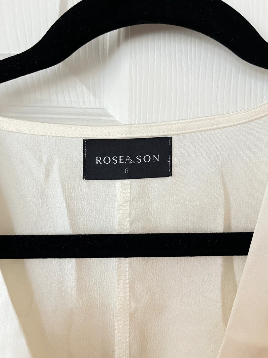 ROSEASON Cream Midi Dress - Size 8 - photo 3