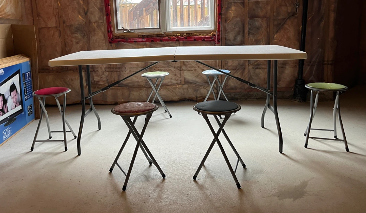Folding Table with 6 Stools