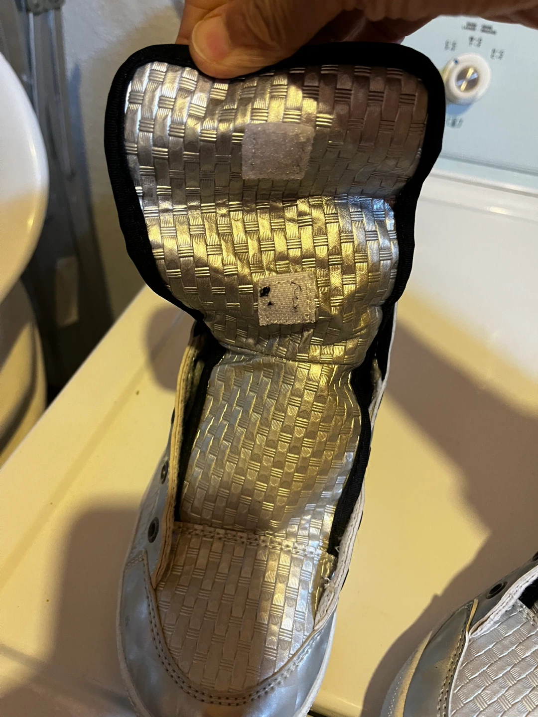 Silver High-Top Sneakers Size 8 BN - photo 2