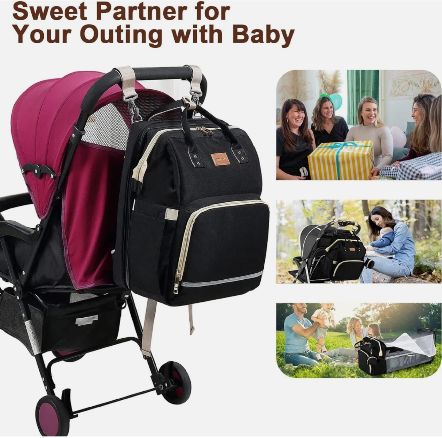 Diaper Bag Backpack, Large Baby Bag for Boys and Girls - photo 3