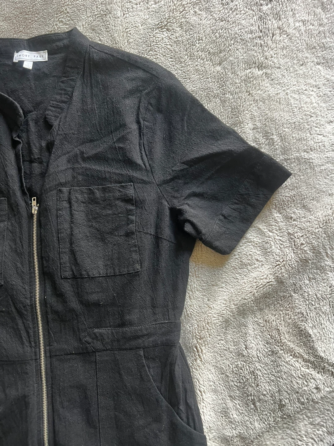 Short Sleeve black Jumpsuit - photo 3
