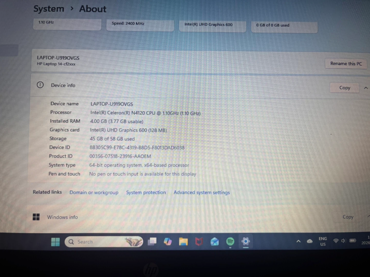 HP Laptop 14-cf2xxx - photo 3