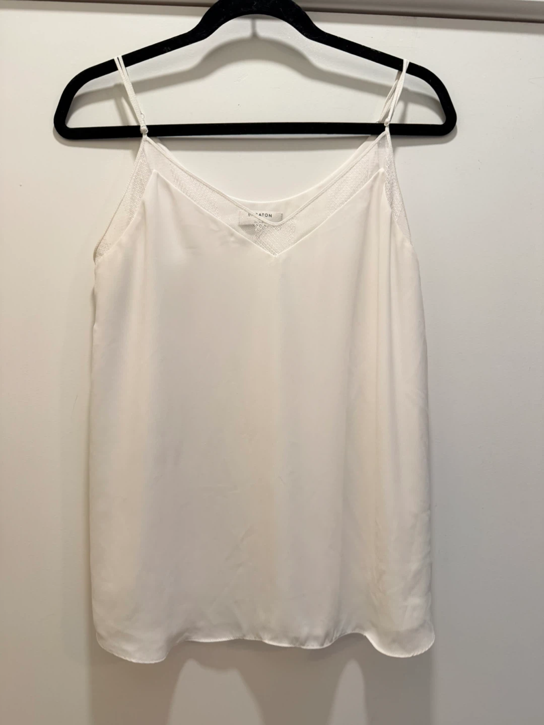 Babaton White Lace Trim Cami - Size M