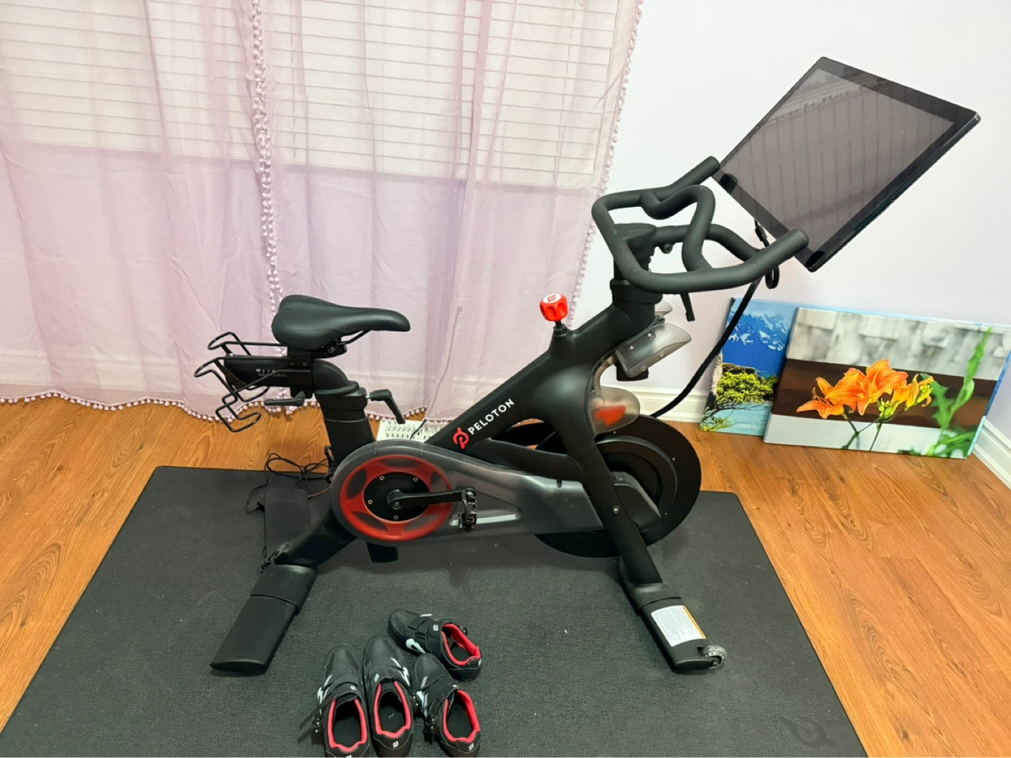 Peloton Bike with Screen and Shoes - photo 3