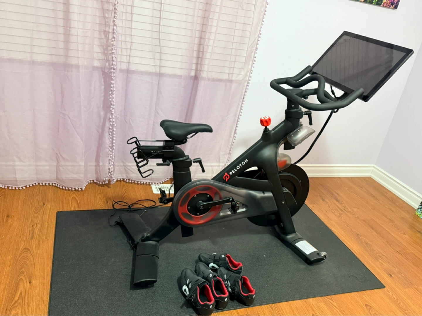 Peloton Bike with Screen and Shoes - photo 2