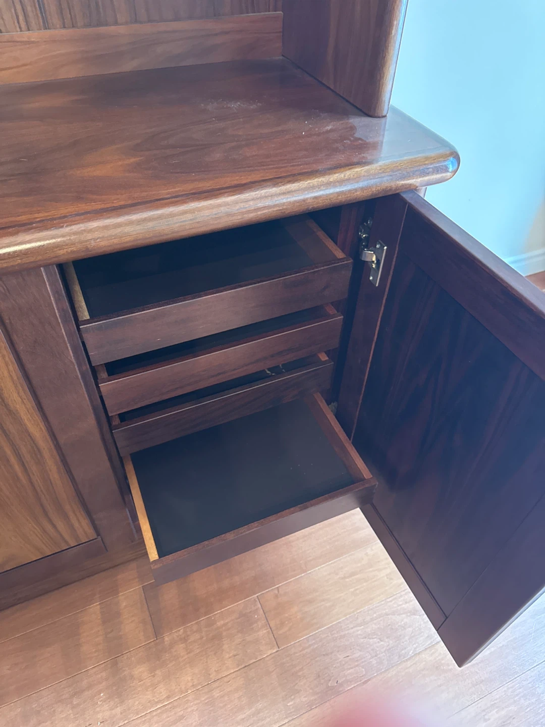 Wooden China Cabinet with Glass Doors - photo 3
