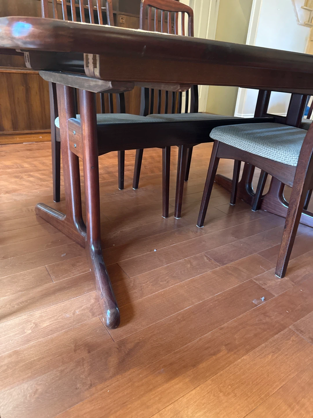 Vintage Wood Dining Table and Chairs Set - photo 2