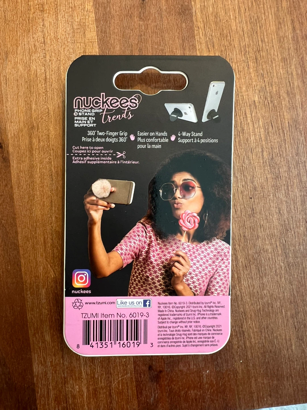 Nuckees Trends Phone Grip & Stand - Black Sparkle - photo 2