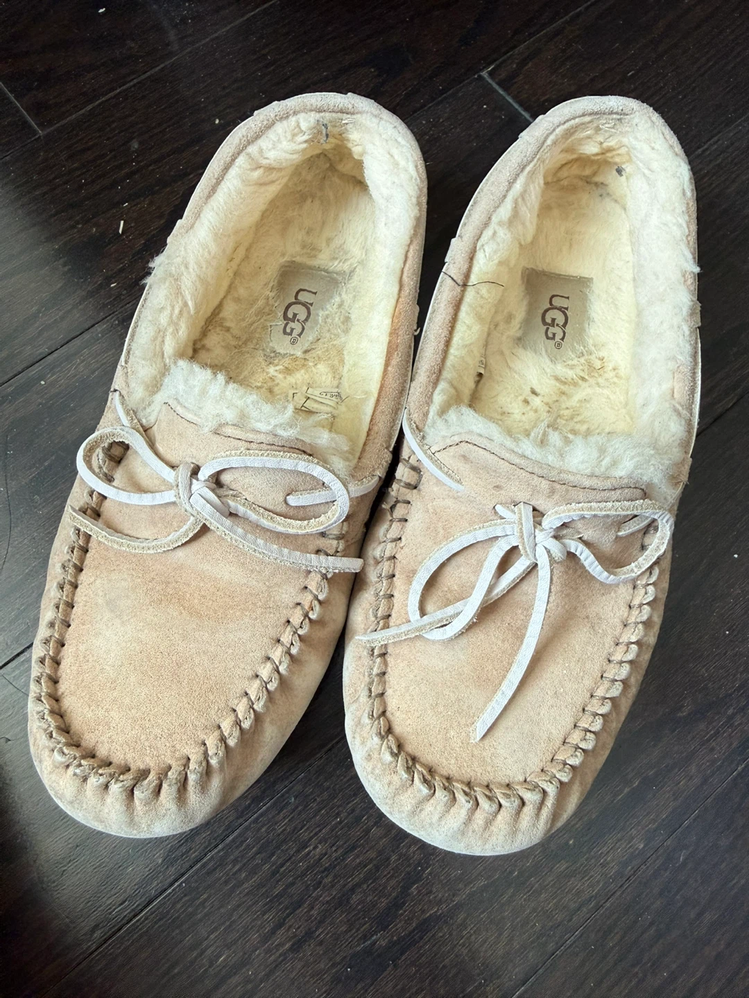UGG Sheepskin Lined Moccasin Slippers