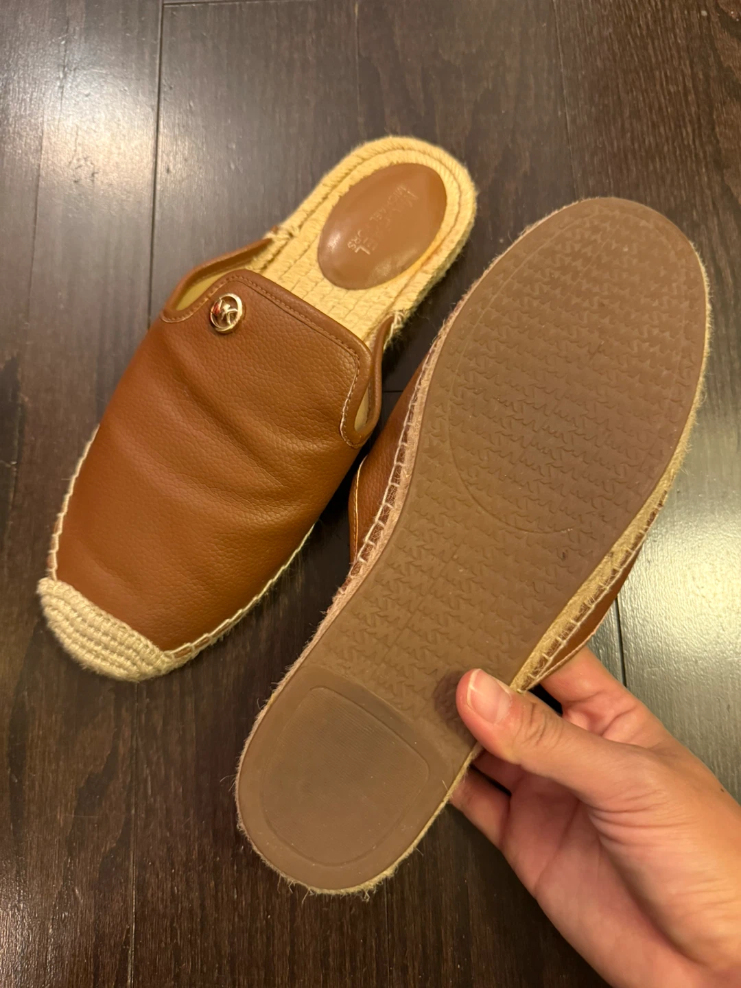 Michael Kors Brown Leather Espadrille Mules - photo 2