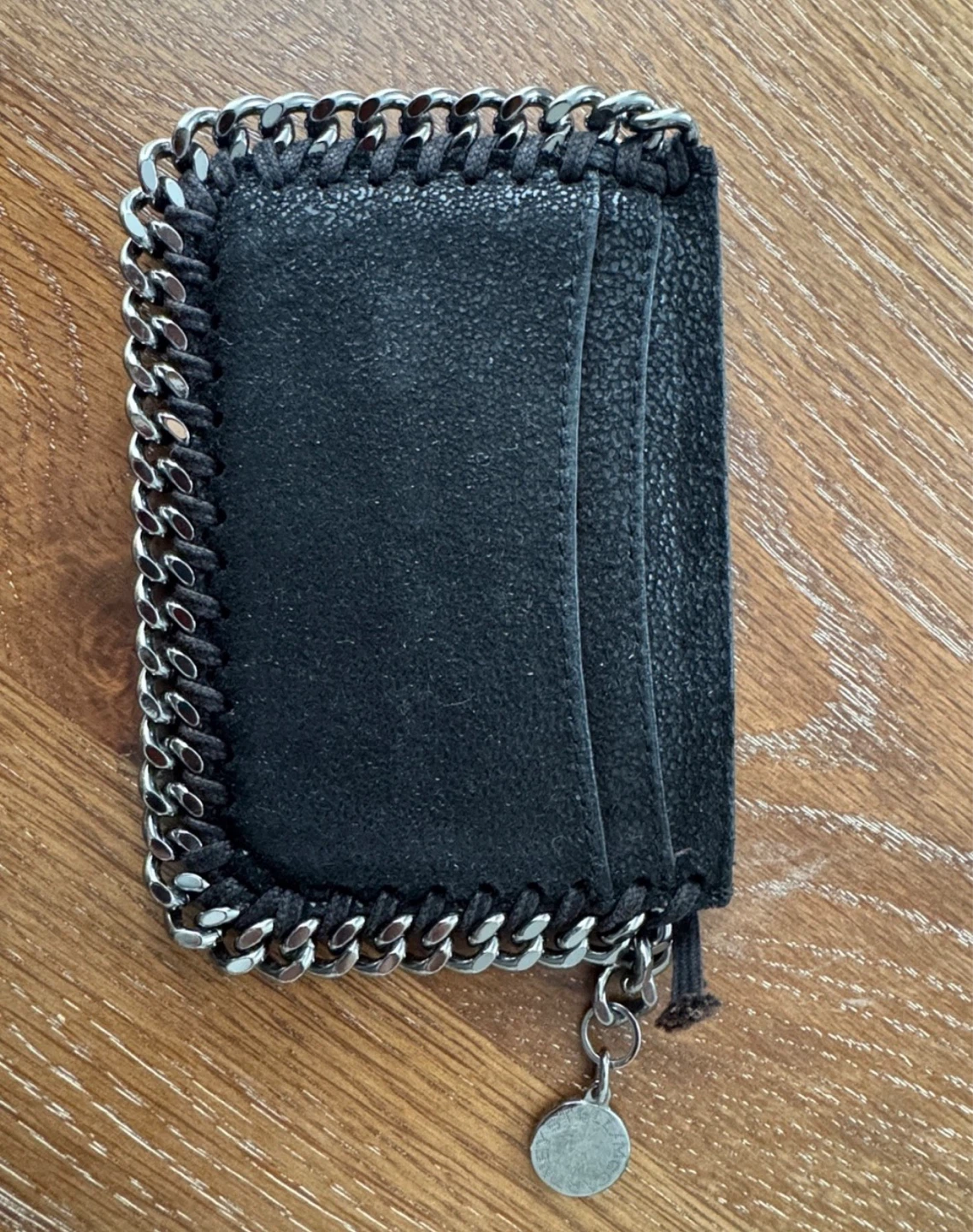 Stella McCartney Black Faux Leather Card Holder - photo 5