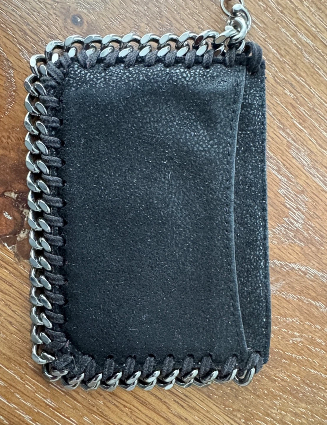 Stella McCartney Black Faux Leather Card Holder - photo 4